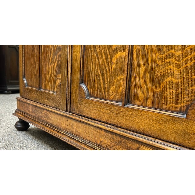 Solid Oak Custom Built Armoire c.1910. Arts & Crafts. For Sale - Image 12 of 16