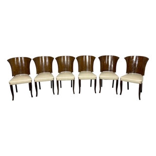 French Art Deco Dining Chairs, 1930s, Set of 6 For Sale