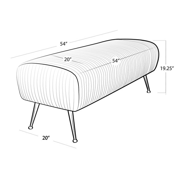 Regina Andrew Beretta Leather Bench, Cappuccino For Sale In Detroit - Image 6 of 7