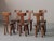 Vintage Brutalist Handcrafted Chestnut Chairs, France, 1970, Set of 6 For Sale - Image 18 of 18