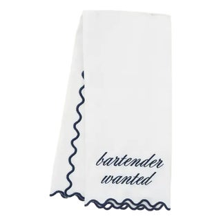 Bartender Wanted Linen Bar Towel For Sale