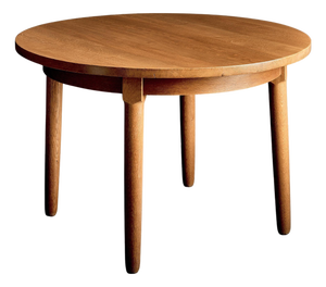 Round Oak Dining Table in the style of Hans Wegner, Denmark, 1960s