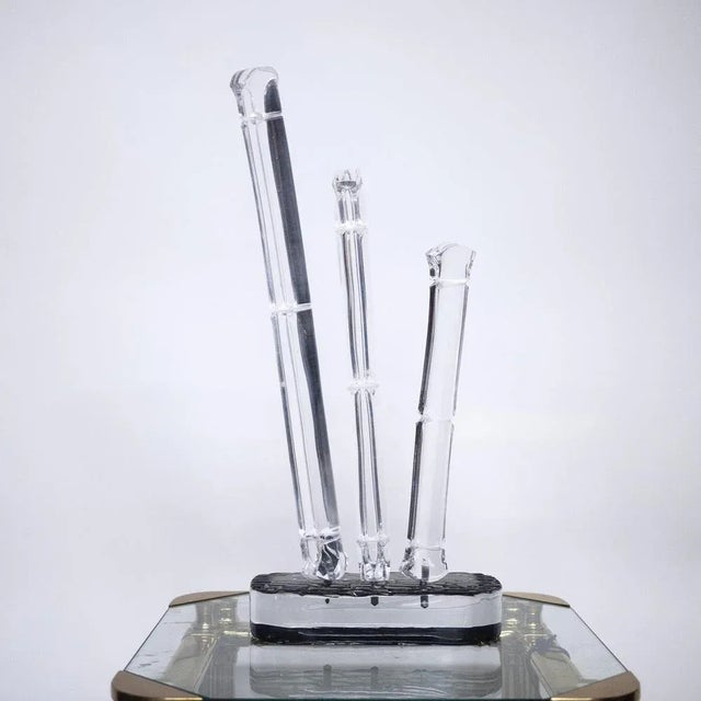 Bamboo Sculpture in Acrylic Glass, 1960s For Sale - Image 4 of 8