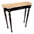 Mid-Century Italian Wood Brass Wall Console Table with Marble Top, 1950s For Sale