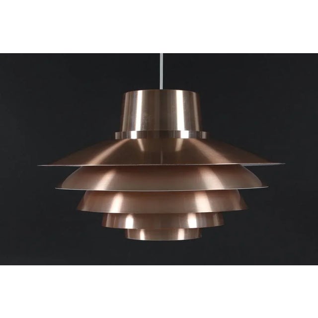 Danish Verona ceiling lamp/pendant light designed by Svend Middelboe in 1978 and manufactured by Nordisk Solar in the...