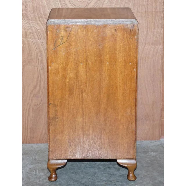 Vintage Burr & Walnut Bedside Cupboard, 1930s For Sale - Image 11 of 13
