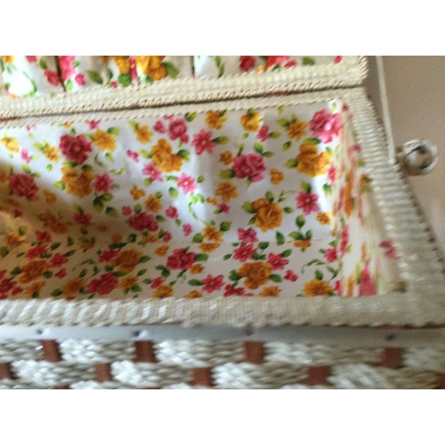 Wood Vintage Mid Century Sewing Basket For Sale - Image 7 of 18