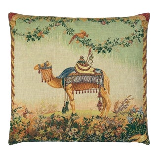 Camel Tapestry Cushion With Feather Filler Tapestry Cushion With Feather Filler - 46x46cm (18"x18") For Sale