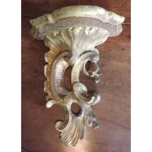 19th Century Chippendale Style Carved Giltwood Wall Brackets - A Pair For Sale - Image 4 of 11