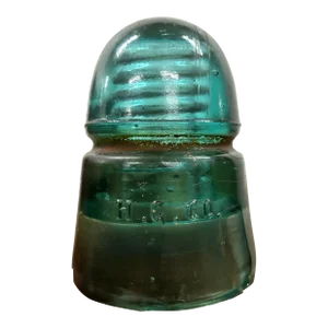 Vintage Aqua or Teal Glass Insulator