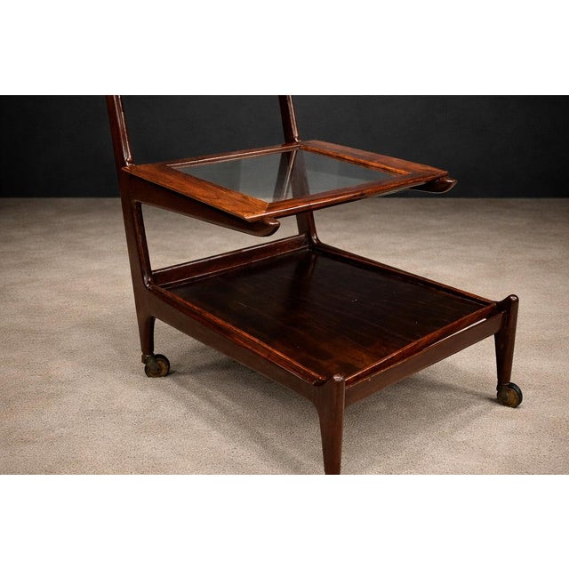 Mid-Century Modern Brazilian Mid-Century Modern Bar Cart in Rosewood, Carlo Hauner and Martin Eisler, 1950s - Lot 532 For Sale - Image 3 of 14