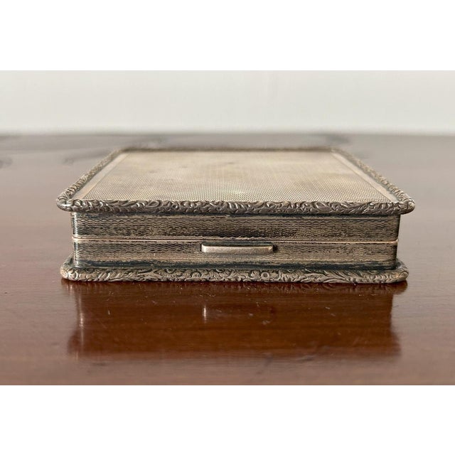 Art Deco Silver Table Clock from William Base & Sons, Birmingham, 1927 For Sale - Image 15 of 18