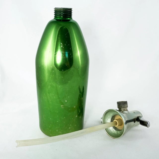 Italian Mid Century Modern Green Seltzer Bottle – Saccab Milano For Sale In Buffalo - Image 6 of 7