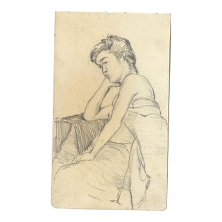 1907 Japanese Portrait of Woman For Sale
