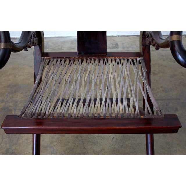 Pair Of Chinese Folding Jiaoyi Horseshoe Armchairs Chairish