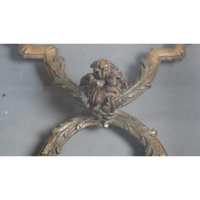 Wood Late 19th Century Venetian Silver Gilt Carved Wood Coffee Table For Sale - Image 7 of 9