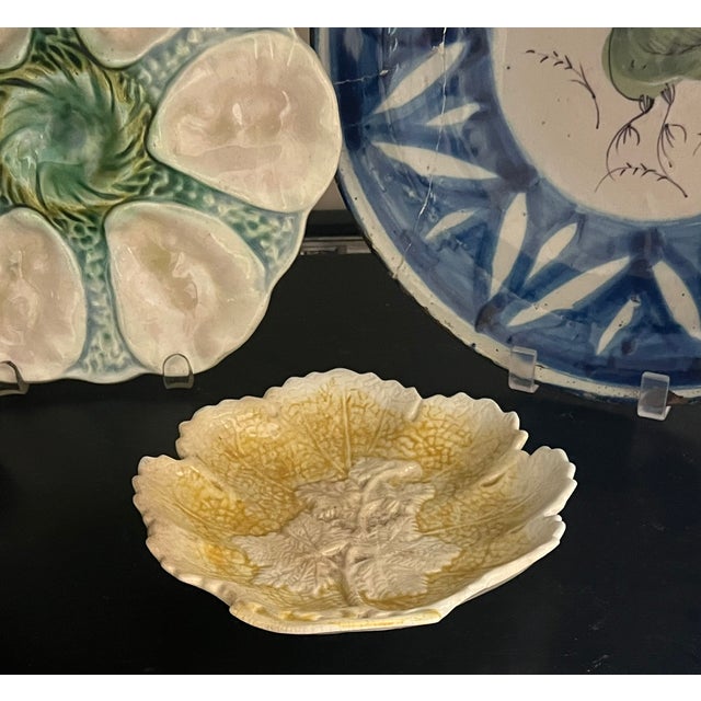 Art Nouveau Mid 19th Century Minton Ironstone Leaf Dish For Sale - Image 3 of 12