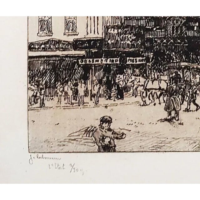 Etching, 1908. Image Dimensions: 30 x 17 cm Hand signed and signed on plate. Provenance: Galleria Prandi 26/10/1976. Jean-...