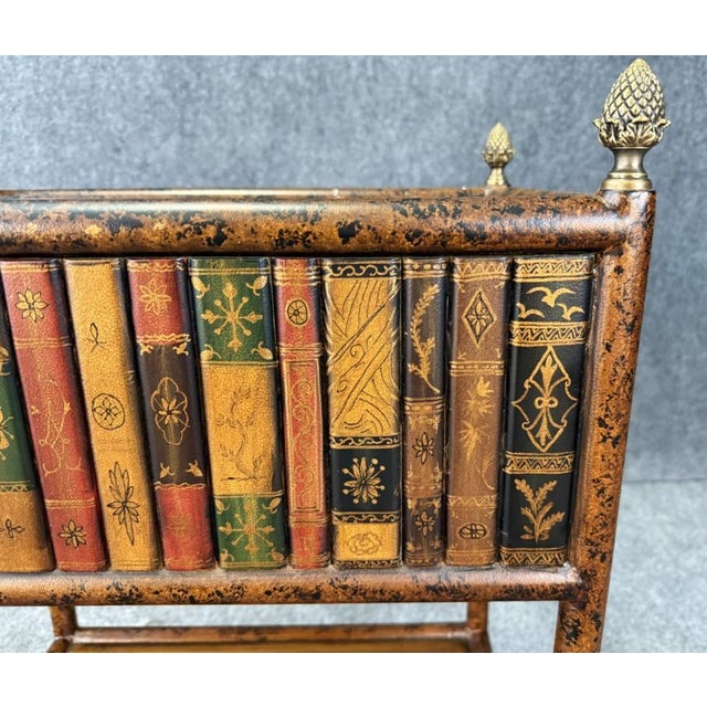 Maitland-Smith Book-Themed Plant Stand For Sale - Image 10 of 11