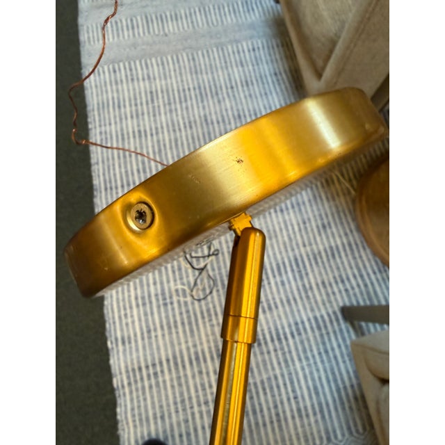 Brass West Elm Sphere & Stem 3 Light Chandelier For Sale - Image 8 of 12