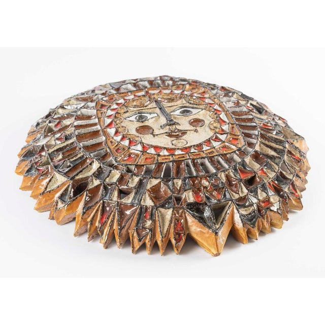 Large Terracotta Sculpture Depicting a Sun from Zobel For Sale - Image 3 of 8