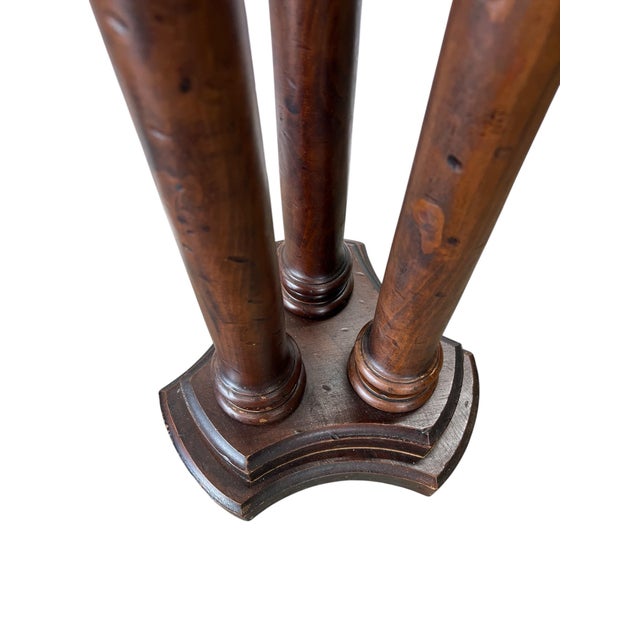 Wood Italian Mid Century Three Column Pedestal/Plant Stand For Sale - Image 7 of 8