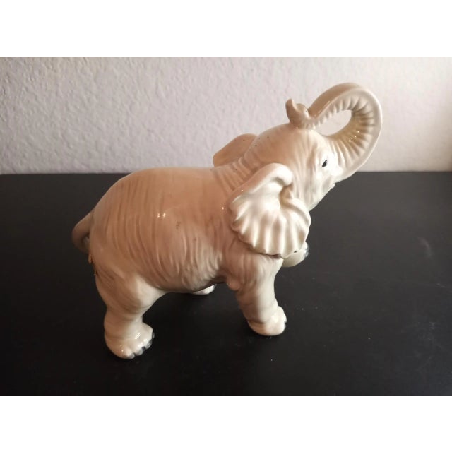 Norcrest Porcelain Trunk-up & Leg-up Hopping Elephant Figurine