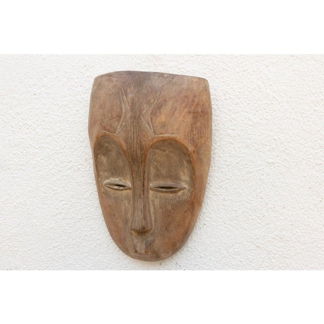 Wood Weaver's Tale Carved Aged Mask For Sale - Image 7 of 10