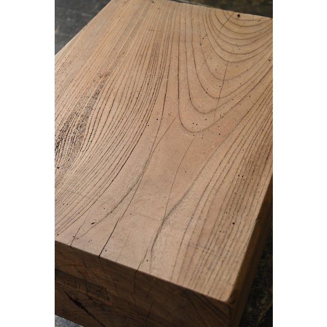 Mid 20th Century Small Old Japanese Low Table Made of Zelkova Wood/Modern Side Table For Sale - Image 9 of 18