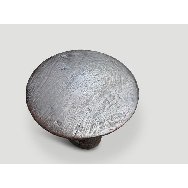 Andrianna Shamaris Impressive Century Old Side Table or Entry Table For Sale - Image 10 of 18