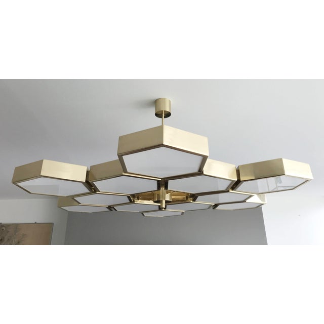 Italian 21st Century Esagoni Chandelier by Fabio LTD For Sale - Image 3 of 9