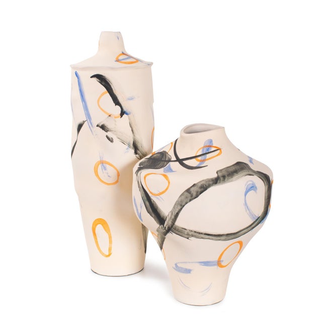 Ceramic Cleave Tapered Vase- Tall For Sale - Image 7 of 10