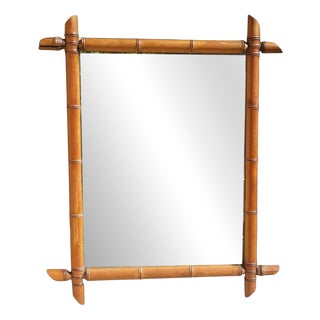 20th Century Mirror in Turned Wood in the style of Bamboo, 1890s For Sale