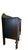 Vintage Black Art Deco Vanity With Three-Part Mirror, Carved Wood & Ring Pull Hardware For Sale - Image 10 of 10