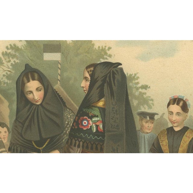 Albert Kretschmer, Annaberg Traditional Costume, 1875, Chromolitograph on Paper For Sale - Image 6 of 9