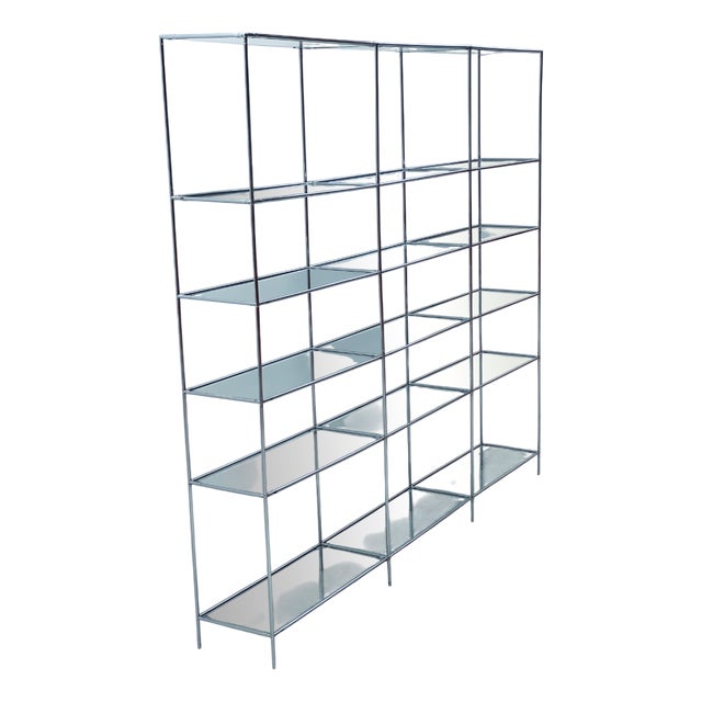 Modular Chrome & Glass Abstracta Royal System Shelf by Poul Cadovius, Denmark, 1960s For Sale