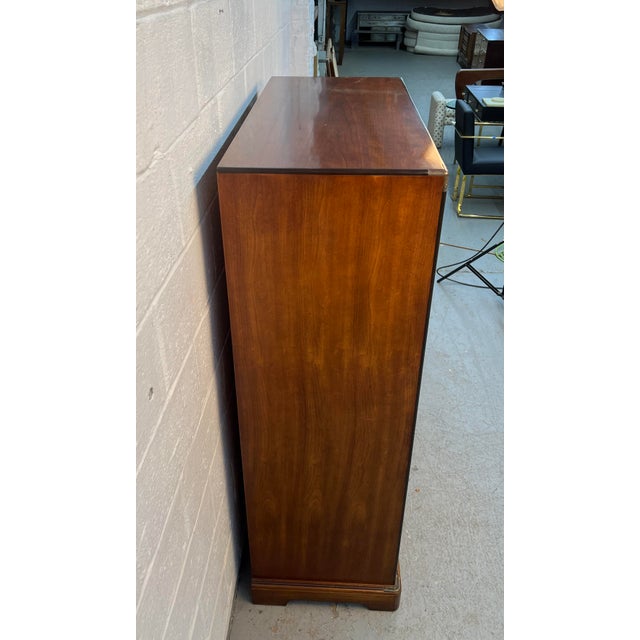 Vintage Campaign Style High-Boy Dresser by Nation Mt. Airy For Sale - Image 9 of 15