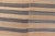 Turkish Vintage Kilim Striped Rug in Brown, Blue & Cream 5'3 X 12'4 For Sale - Image 4 of 11