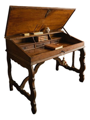 Refectory Style Writing Desk with Opening Top, 18th Century