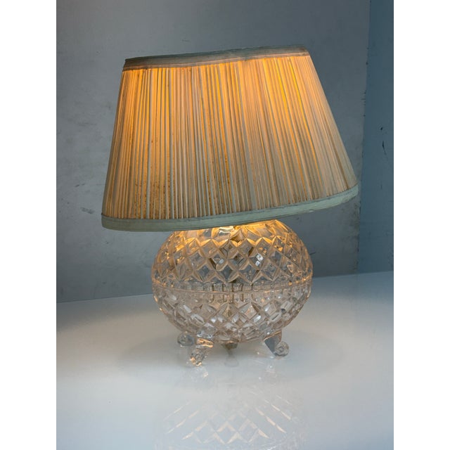 Fine Art Lamps Fine Art Lamps Pressed Glass Globe Table Lamp, Circa 1982 For Sale - Image 4 of 12