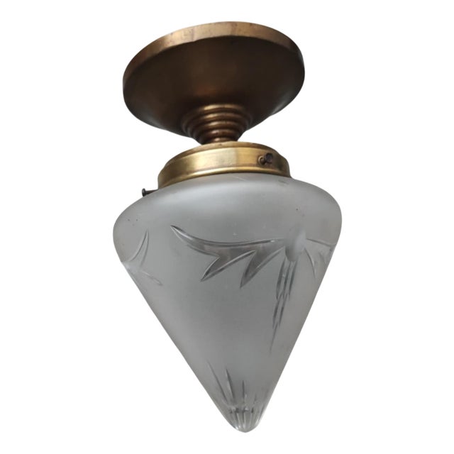 Brass Ceiling Lamp, 1890s For Sale