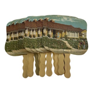 1950s Mid-Century Summer Soirée Hand-Held Personal Fans - Set of 12. For Sale