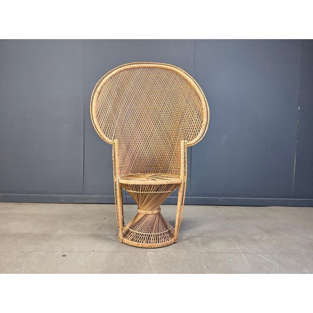 Vintage Wicker Peacock Chair, 1970s For Sale - Image 12 of 16