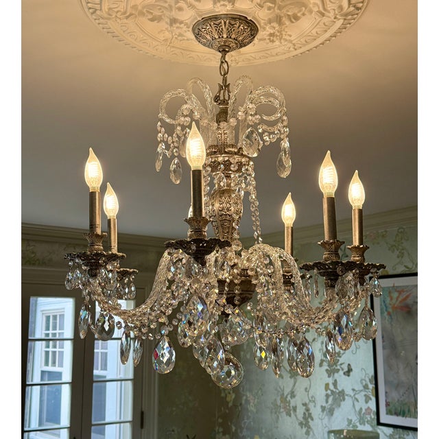 Glass Schonbeck Isabel 7 Arm Crystal Chandelier and Sconces For Sale - Image 7 of 12