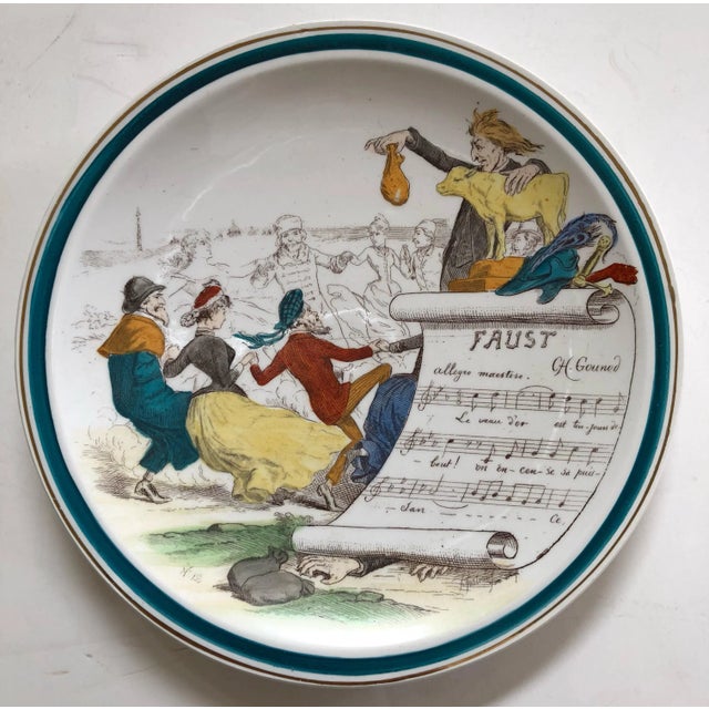 French Provincial French Opera Plates, Set of 4 For Sale - Image 3 of 7