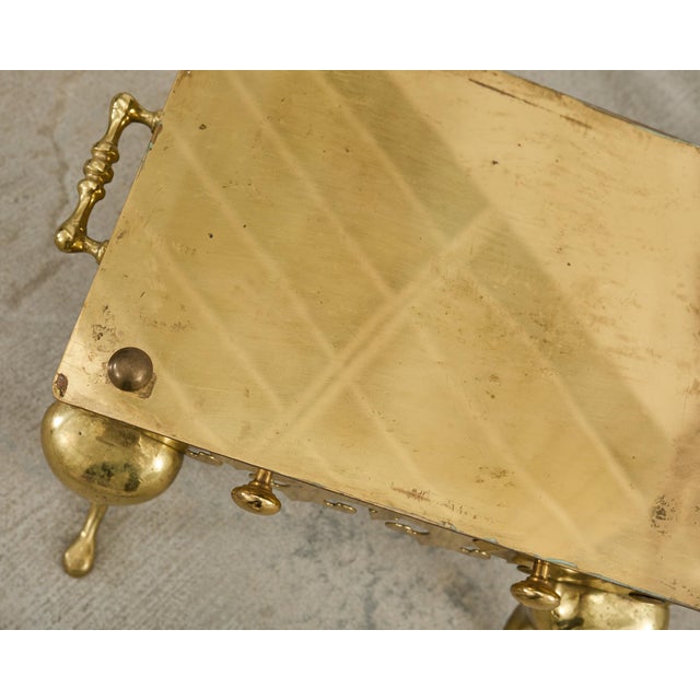 19th Century English Patinated Brass Footman Trivet Stand For Sale In Sacramento - Image 6 of 12
