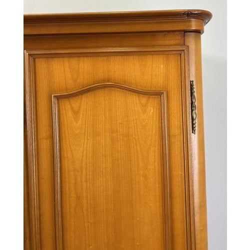 Vintage French Louis XVI Style Carved 3-Door Armoire For Sale - Image 5 of 12