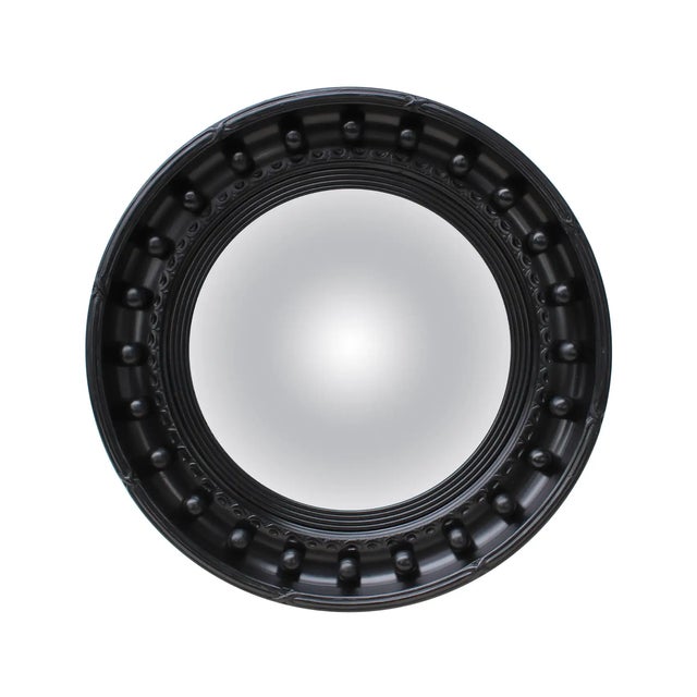 Black Early 20th Century Ebonized Convex Mirror For Sale - Image 8 of 8