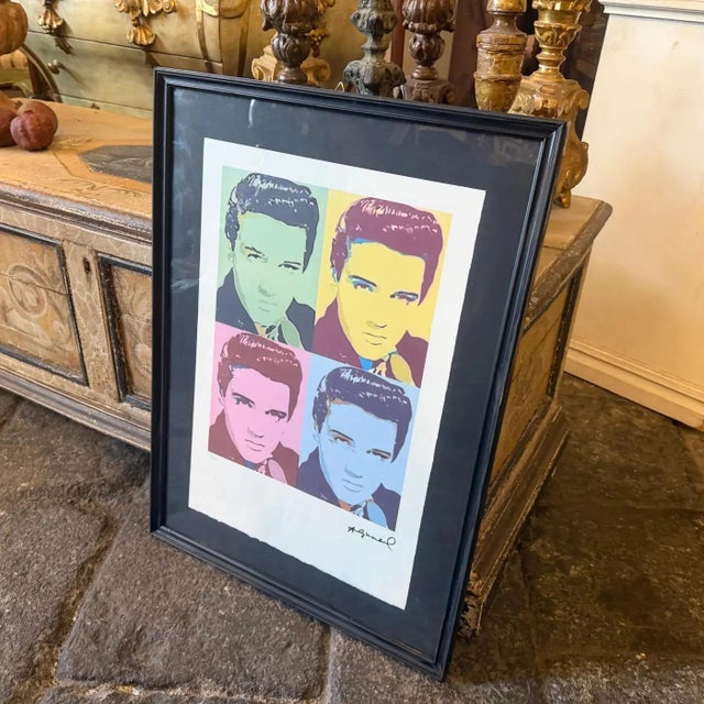 Andy Warhol 21st Century Andy Warhol Pop Art Framed Elvis Presley 52/100 Lithography For Sale - Image 4 of 12
