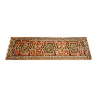 1980s Turkish Approx: 2.5 X 8 Hand Woven Oriental Runner Rug For Sale